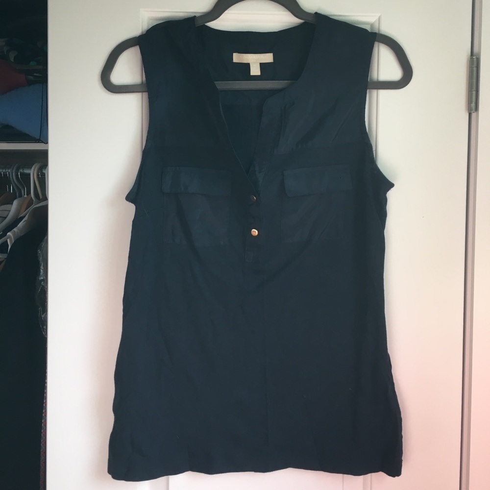 Banana Republic Sleeveless Top With Button Detail